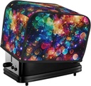 Colorful Rainbow Stars Toaster Cover 2 Slice, Two Slice Bread Machine Covers Quilted Toaster Dust Cover Bread Maker Cover Universal Size Kitchen Small Appliance Cover With Top Handle