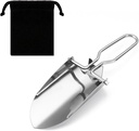 Foldable Hiking Trowel Stainless Steel Camping Shovel Portable Gardening Trowel Folding Design with Carry Pouch