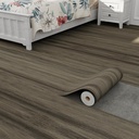 Oxdigi Vinyl Flooring Roll Peel and Stick - 15.7" x 393.7" (43 Sq.Ft) | Removable Self-Adhesive Wear-Resistant Vinyl Floor Tiles Wood Plank |Waterproof for Bathroom, Kitchen... | Deep Gray Brown