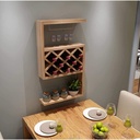 Wooden Living Room Wine Rack Modern Simple Wine Cabinet Wall Hanging Restaurant Ledge Wine Cellar Glass Inverted Rack Storage Rack (Color : C)