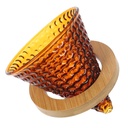 ABOOFAN Glass Coffee Dripper Funnel Set Heat-Resistant 1-Piece Reusable Filter for Home Kitchen Espresso Brewing Portable Coffee Strainer for Pour-Tea