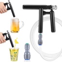 Saillong Beverage Gun Lemonade Dispenser Trigger Pump System Beer Bottle Filler Accessory Kit, Freshly Squeezed Lemonade Stand Supplies, Beverage Gun, 6.6ft Tube and Adapter, Oktoberfest Supplies