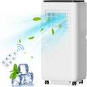 8,000 BTU Portable Air Conditioner with 3-IN-1 Cooling, Fan, and Dehumidifier, Cools up to 350 Sq.Ft, Quiet Operation with Sleep Mode, Remote Control, Auto Swing, and 24H Timer