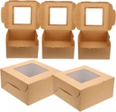 10Pcs Cake Packaging Boxes with Window for Cupcakes Pastries and Candies Lightweight and Convenient for Weddings Birthdays and Holidays