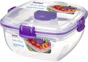 4/Pack Sistema Klip It Salad To Go Container Freezer 4.5 Cup Assorted Colors