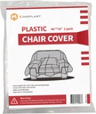 2 Pack Plastic Chair Cover for Moving and Storage 46"x 76" Plastic Furniture Covers Moving Heavy-Duty Water Resistant &Cover Dust-Proof for Indoor Outdoor Patio