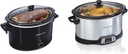 Hamilton Beach Slow Cooker, Extra Large 10 Quart, Stay or Go Portable With Lid Lock, Dishwasher Safe & 8 Quart Programmable Slow Cooker with Three Temperature Settings