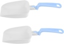 2Pcs Foldable Handle Reusable Food Scoops for Ice Flour Coffee Beans Multi Function Shovels for Kitchen Storage and Serving for Dry Foods and Ice Cubes