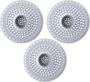 3PCS Shower Hair Drain Catcher Multi Hole Silicone Drain Cover Non Slip Anti Clogging Sink Strainer for Bathroom Bathtub Kitchen
