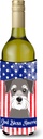 Caroline's Treasures BB2136LITERK American Flag and Schnauzer Wine Bottle Hugger Bottle Cooler Sleeve Hugger Machine Washable Collapsible Insulator Beverage Insulated Holder