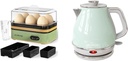 Evoloop Rapid Egg Cooker with 1.0L 100% Stainless Steel BPA Free Electric Teapot