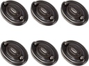 6pcs Vintage Oval Furniture Dresser Pull with Screws Alloy Drawer Knobs Door Drawer Pull Handle Wardrobe Cupboard Decor Cabinets Handles for Closet Nightstand Cupboard Knob, Dark Brown