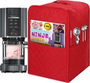 Dust Cover Compatible with Ninja CREAMi NC501, NC301, NC299AMZ, Ice Cream Maker Dust Cover Compatible with Ninja Ice Cream Maker Machine with Accessories Pockets (Red, commom)
