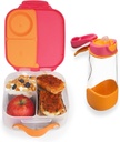 b.box Mini Lunchbox & 15oz Sport Spout Water Bottle | Matching Bento Box/Lunch Box + Kids Drink Bottle | Color: Strawberry Shake | Capacity: Lunchbox 1L, Drink Bottle 15oz