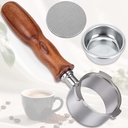 51mm Bottomless Portafilter, 3 Ears Portafilter Compatible with De-longhi Dedica EC680, EC685 EC885 SMEG ECF01 Coffee Machine, Stainless Steel Es-presso Porta filter, Puck Screen & Filter Basket