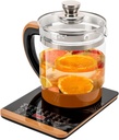 Health pot Electric Kettle with Tea Infuser, 18 Menu Smart Fruit Hot Tea Maker Steamed Eggs Glass Kettle for Fruit, Flower & Coffee 1.8L 800W
