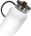 Kichvoe Pitcher with Lid Glass Jug for Fridge for Juices Iced Tea and Portable Water Dispenser for Home Parties and Outdoor Use