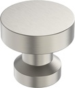 Alzassbg 10 Pack Brushed Satin Nickel Cabinet Knobs, 1-1/4 Inch(29.5mm) Diameter Kitchen Cabinet Hardware Round Knobs for Cupboard and Drawers AL6045SN