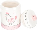 Ceramic Tea Container Gold Chicken Design Airtight Storage Canister for Household Tea Spice Sugar