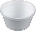 DART 8SJ20 8 oz Squat Foam Container (Case of 1000) White