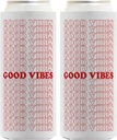 Good Vibes Only Gifts For Women Good Vibes Retro Style 2-Pack Ultra Slim Can Thermocoolers