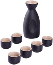 Sake Set Japanese Sake Pot Set Traditional Sake Cup Porcelain Pottery Ceramic Crafts Wine Glasses Cups 7 Piece A