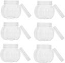 IMIKEYA Sugar Containers 12Pcs pumpkin candy jar clear plastic jar ornament container Storage Holder Packing Jar Mini Candy Jars honey pot for Food Storage Jars