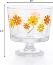 ADERIA 1960 Aderia Retro Dessert with Stem, Deep Glass, Alice, 9.1 fl oz (285 ml), Includes Gift Box, Made in Japan, Showa, Glass, Tableware, Stylish, Cute, Floral Pattern, Parfait, Sweets, Fruits,