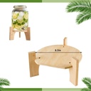 Wood Drink Dispenser Stand Natural Bamboo Fits 6-8 Inch Diameter Beverage Jugs Elegant & Sturdy Stand for Home, Parties, & Catering Events (8.5inch)