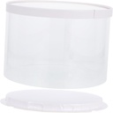 Cabilock 4pcs Transparent Cake Carrier Clear Cake Packaging Box with Lid for Birthday Wedding and Party Versatile Freshness Preserving Attractive Display Container