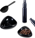 3 PCS Coffee Dosing Cup and Spray Bottle with a Spoon Kit Espresso Barista Accessories Ceramic Dosing Tray for Ground Coffee or Tea Mister Spray Bottle Reducing Static Barista Tool Set