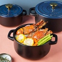 Ceramic Casserole with Lids Casserole Pot Household Ceramic Pot Casserole Crock Pot Soup Pot Soup Pot Kitchen Cookware(Size:1.7L)