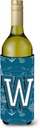 Caroline's Treasures CJ2014-WLITERK Letter W Sea Doodles Initial Alphabet Wine Bottle Hugger Bottle Cooler Sleeve Hugger Machine Washable Collapsible Insulator Beverage Insulated Holder
