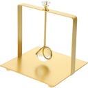 PRETYZOOM Luxury Gold Metal Napkin Holder with Crystal Ball Freestanding Tabletop Napkin Organizer for Kitchen Dining Restaurant and Outdoor Use Capacity Tissue Rack with Modern Decorative