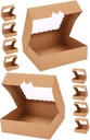 10Pcs Window Dessert Boxes Transparent Cake Packaging for Cupcakes Muffins Cookies Pies for Parties and Events Practical Storage with Ample Capacity