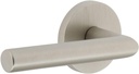 Viaggio CLOMOD_PRV_238_LH Circolo Left Handed Solid Brass Privacy Door Lever Set with Moderno Lever and Circolo Rosette - 2-3/8" Backset - Satin Nickel