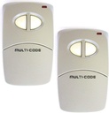 Two MultiCode 4120 300mhz 10 Code Gate Garage Remote Control Linear MCS412001 (3070 307010 3083 308301)