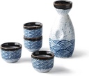 Vintage Sake Cups 5 Pcs Sake Glass Set Vintage Ceramic Mug Japanese Sake Cup Sake Pot Chinese Decor Japanese Wine Cup