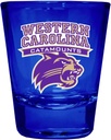 R and R Imports Western Carolina University Full Color 2 oz Shot Glass Blue Officially Licensed Collegiate Product 4-Pack