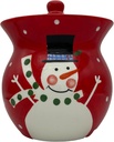 Koyrau SALE! Christmas Snowman, Hand Painted Ceramic Cookie Jar, 87276 By ACK