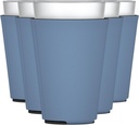 TahoeBay Blank Pint Glass Sleeves (6-Pack) 16 Ounce Insulating Foam Collapsible Beer Drinking Cup Holder (Steel Blue)