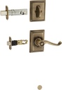 Schlage Lock Company F59FLA609ADDRH Flair Right Handed Interior Pack Lever Set with Single Cy, Antique Brass