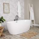 Vintage Tub & Bath Luna 67 Inch Acrylic Double Ended Freestanding Tub Package