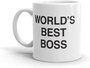 World's Best Boss Mug, The Office Coffee Mug 11 oz Ceramic Mug Funny Unique Idea Cup Gifts for Office Male Female Bosses Coworkers (11oz)