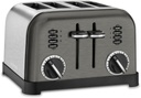 Cuisinart CPT-180BKS Classic 4-Slice Toaster, Black/Stainless Steel