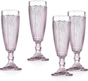 Godinger Champagne Flutes, Champagne Glass, Stem Glasses, Wine Glasses, Beverage Glass Cup, Rose Pink – Set of 4