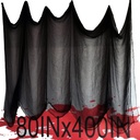 80×400 Inch Super Size Halloween Creepy Spooky Gauze Cloth Black Cheesecloth Scary Halloween Decorations for Haunted House Home Wall Patio Garden