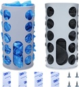 Wall-Mounted Plastic Bag Holder (2 Pack) - Multi-Use Kitchen Organizer for Grocery Bags, Socks & Underwear | Space-Saving Design with Adhesive & Screws