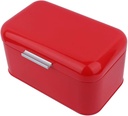Red Metal Bread Box, Bread Storage Container Bin, Rustic Bread Keeper Vintage Metal Kitchen Decor for Kitchen Countertop Storage, Retro Bread Bin
