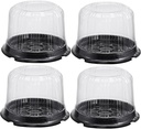 Unomor 10pcs Present Holder Round Cake Case Lid Cake Carrier Disposable Containers